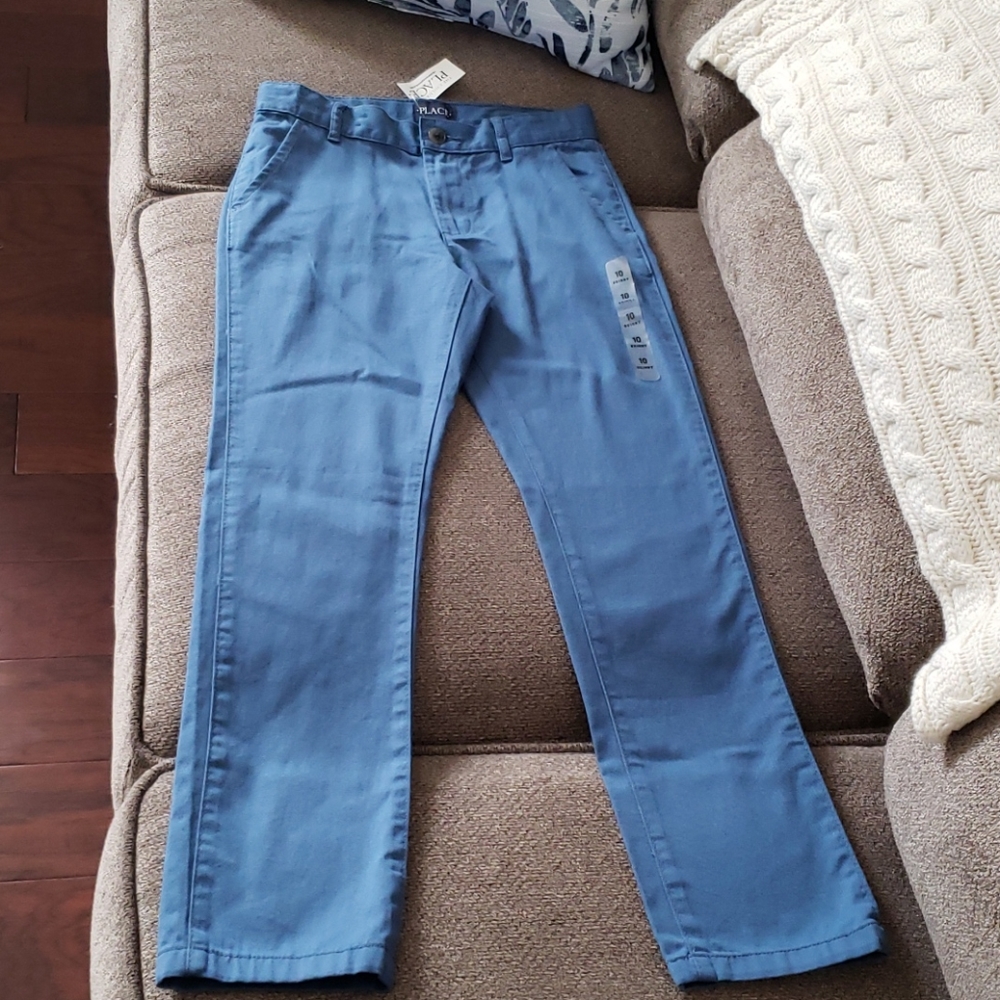 Children's Place blue skinny cotton chino pants